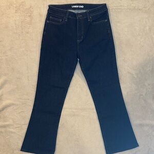 Lands' End Women's Dark Blue Flare Jeans